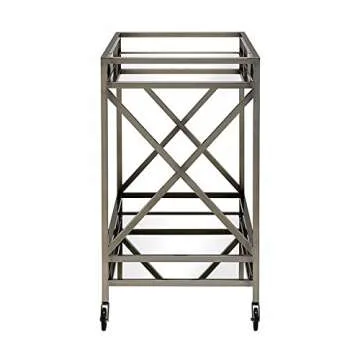Shop Metal Framed Two Tier Serving Cart in Antique Gold