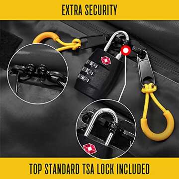 TOOLGUARDS Roof Cargo Bag - 15 Cubic ft for Cars with or Without Racks - Rooftop Cargo Carrier