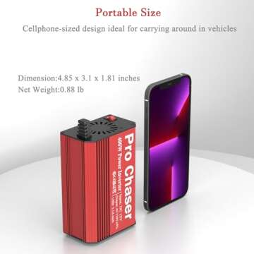 Pro Chaser 400W Car Power Inverter with USB Ports and Adaptors