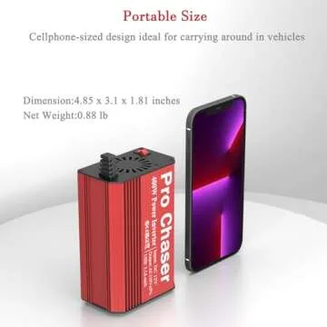 Pro Chaser 400W Car Power Inverter with USB Ports and Adaptors