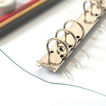 Chris.W 1Pack Transparent Soft PVC 6-Ring Binder Cover w/Snap Button Closure for Ring-Bound Planner ...