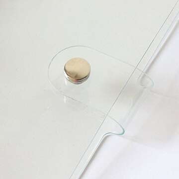 Chris.W 1Pack Transparent Soft PVC 6-Ring Binder Cover w/Snap Button Closure for Ring-Bound Planner Pages, A5 Size(Inner Paper Not Included) (Clear, A5)