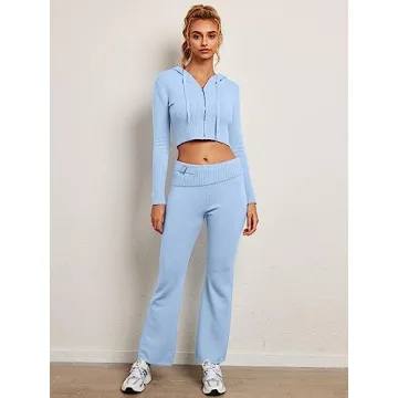 LILLUSORY Women's 2025 Fall Fashion Sweatsuit Set