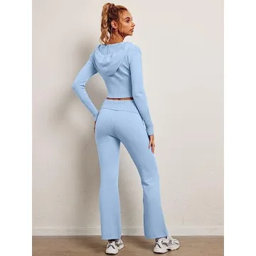 LILLUSORY Women's 2025 Fall Fashion Sweatsuit Set