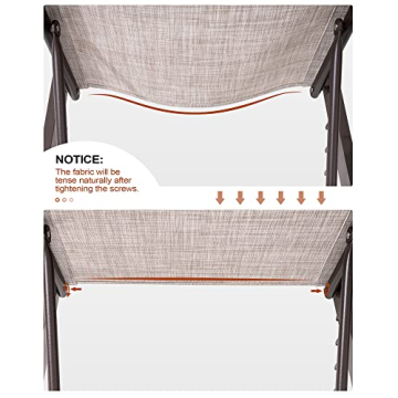 Crestlive Aluminum Adjustable Chaise Lounge for Outdoor Comfort