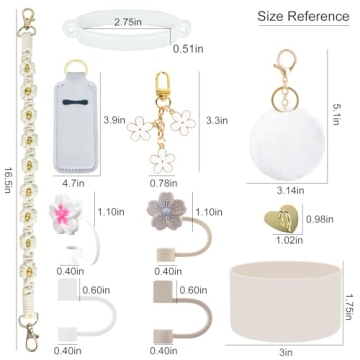 Velaco 11 PCS Stylish Accessories Set for Stanley Tumblers