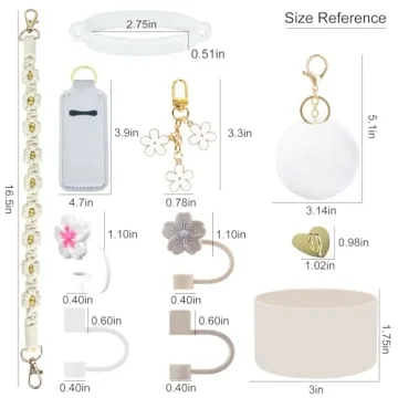 Velaco 11 PCS Stylish Accessories Set for Stanley Tumblers