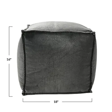 Elegant Velvet Pouf Square Seat for Stylish Living Room