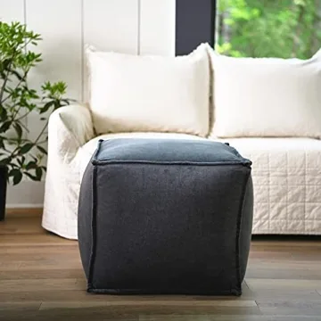 Elegant Velvet Pouf Square Seat for Stylish Living Room