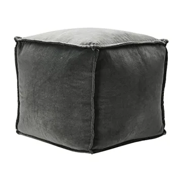 Elegant Velvet Pouf Square Seat for Stylish Living Room