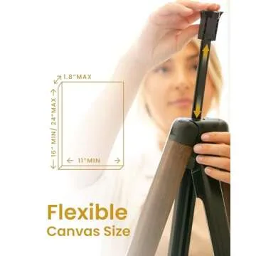 KraftGeek Easel for Painting, 65'' Portable Easel Stand for Adults, Folding Plein Air Easel for Artist, Display Easel Stand with Adjustable Canvas Holder for Wedding & Party Signs, Walnut