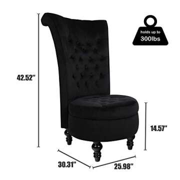 MU Dutch Velvet High Back Chair for Elegant Living Spaces