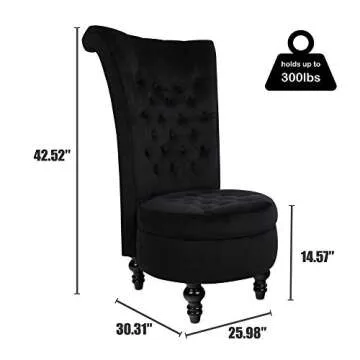 MU Dutch Velvet High Back Chair for Elegant Living Spaces