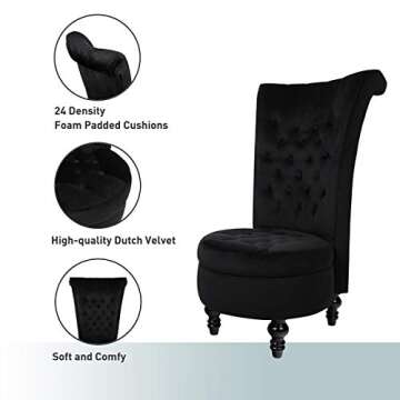 MU Dutch Velvet High Back Chair for Elegant Living Spaces