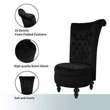 MU Dutch Velvet High Back Chair for Elegant Living Spaces