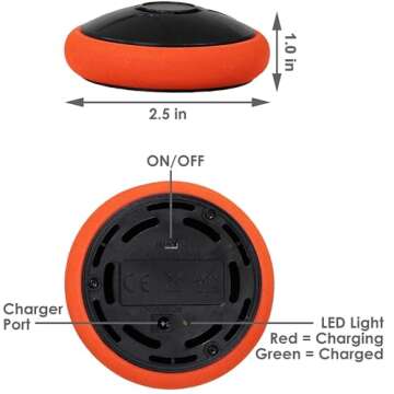 Air Hockey Pucks and Paddles - Rechargeable Floating Air Hockey Pucks for Any Flat Surface, Include a Charging Cable and Electronic Rechargeable Air Hockey Pucks, 2 Air Hocky Strikers