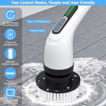 Ibelor Electric Spin Scrubber with Adjustable Speeds