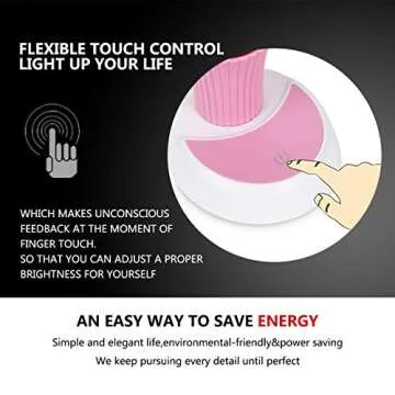 Uniwit Desk Lamp for Kids Sunflower LED Charging Table Lamp Support Eye Protection Small Desk Folding for Reading,Study and Office, Adjustable Brightness - Pink