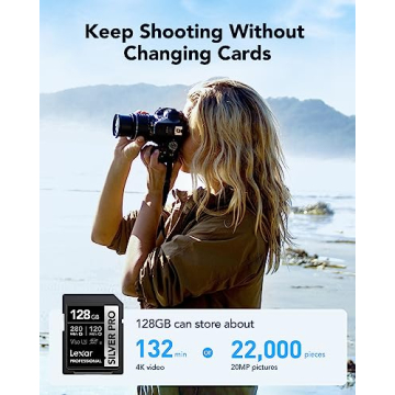 High-Speed Lexar 256GB SD Card V60 for Photography