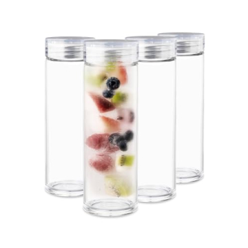Stylish 4 Pack Wide Mouth Glass Water Bottles - 16oz, Leakproof for Juicing, Smoothies & More!