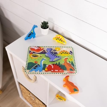 Melissa & Doug Dinosaur Wooden Chunky Puzzle for Toddlers