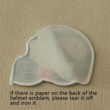 DEZARO 4PCS Rugby Fans Favorite Team Logo and Helmet Logo Iron On Patches Embroidery Applique for Clothes, Dress, Hat, Jeans, DIY Accessories