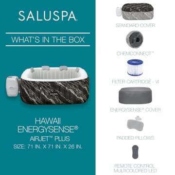 Bestway SaluSpa Hawaii Smart Inflatable Hot Tub Spa