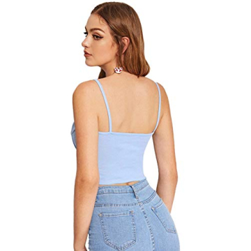SweatyRocks Sexy Spaghetti Strap Crop Top for Women