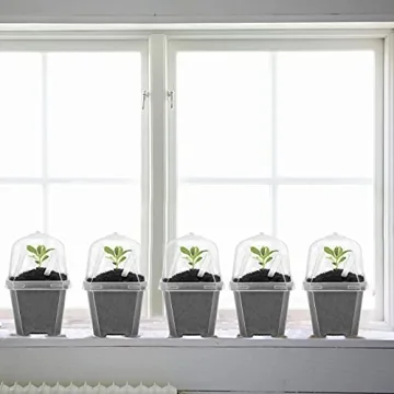 EBaokuup 10PCS Clear Plant Nursery Pots with Humidity Dome