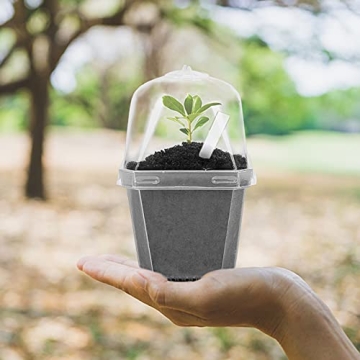 EBaokuup 10PCS Clear Plant Nursery Pots with Humidity Dome