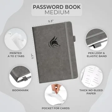 Clever Fox Password Book: Elegant Password Organizer