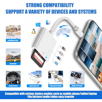 USB C SD Memory Card Reader for iPhone and MacBooks