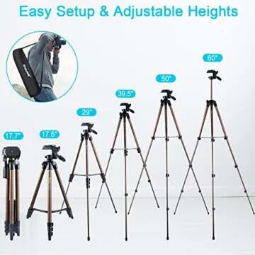 Endurax 60'' Tripod for Camera Canon Nikon DSLR