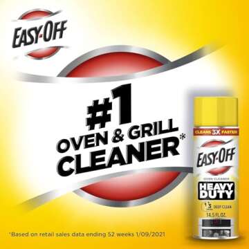 Easy Off Professional Oven & Grill Cleaner, Removes Tough Burnt on Food and Grease, Lemon Scent, 24 Oz Can