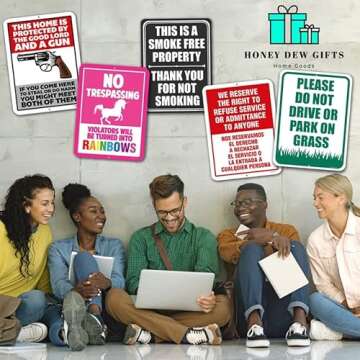 Honey Dew Gifts, No Trespassing or Soliciting Dog Does Bite, Beware of Dog, No Solicitation, Private Property Metal Aluminum Sign, 9 Inch by 12 Inch, HDG-1058