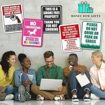 Honey Dew Gifts, No Trespassing or Soliciting Dog Does Bite, Beware of Dog, No Solicitation, Private Property Metal Aluminum Sign, 9 Inch by 12 Inch, HDG-1058