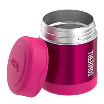 THERMOS FUNTAINER 10 Ounce Stainless Steel Vacuum Insulated Kids Food Jar, Pink