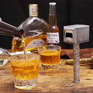 Lmaytech Hammer-Shaped Beer Bottle Opener with Magnet