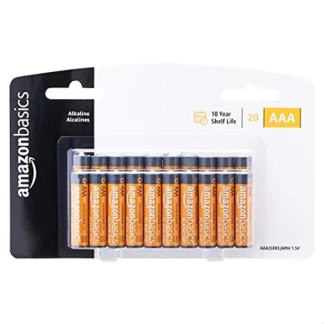 Amazon Basics 20-Pack AAA Alkaline Batteries Long-Lasting Power