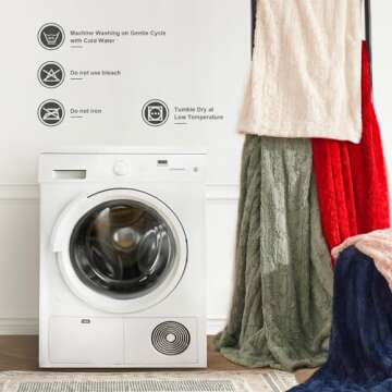 COZYART Faux Fur Throw Blanket Twin for Bed, 60"x80" Cream Warm Sherpa Fleece Reversible Soft Fuzzy Fluffy Shaggy Blankets for Couch Sofa Home Decorative