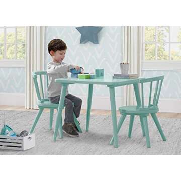 Delta Children Windsor 2 Chair, 3 Piece Set, Aqua
