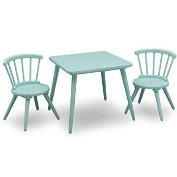 Delta Children Windsor 2 Chair, 3 Piece Set, Aqua