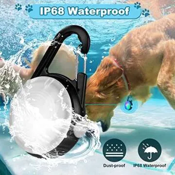 4 Modes Dog Lights for Night Walking, IP68 Waterproof Dog Collar Light, High Capacity Rechargeable Collar Lights for Night Time Clip On, Small and Light Collars