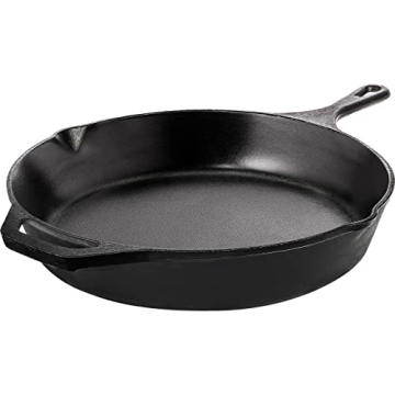 Utopia Kitchen Saute Fry Pan - Chefs Pan, Pre-Seasoned Cast Iron Skillet - Frying Pan 12 Inch - Safe...