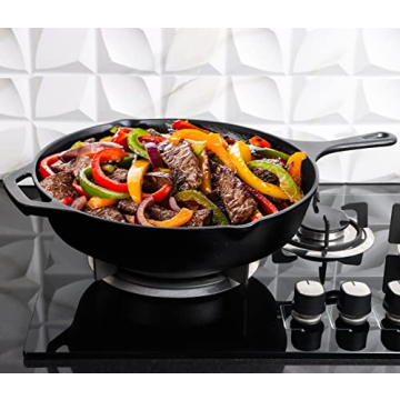 Utopia Kitchen 12-Inch Cast Iron Skillet for Perfect Cooking