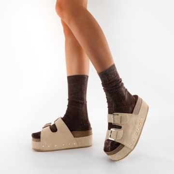 JORISTIMO Women’s Cork Flatform Sandals for Stylish Comfort