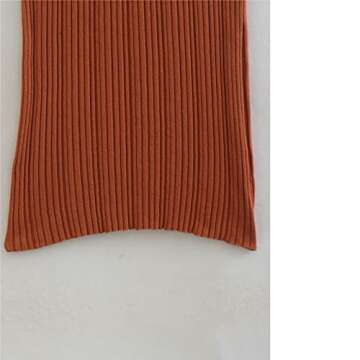 JIUQIANMOTO Dress Women Hollow Shoulder Round Long Sleeve Slim Fit Long Knit Dress (Size : Small)