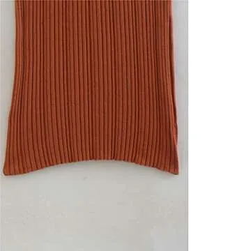 JIUQIANMOTO Dress Women Hollow Shoulder Round Long Sleeve Slim Fit Long Knit Dress (Size : Small)