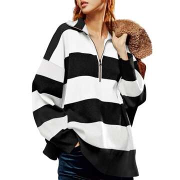 Yousify Fall Sweaters for Women Trendy Fashion Clothes V Neck Long Sweaters to Wear with Leggings Bl...
