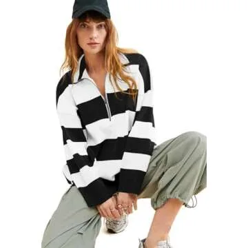 Yousify Fall Sweaters for Women Trendy Fashion Clothes V Neck Long Sweaters to Wear with Leggings Black L